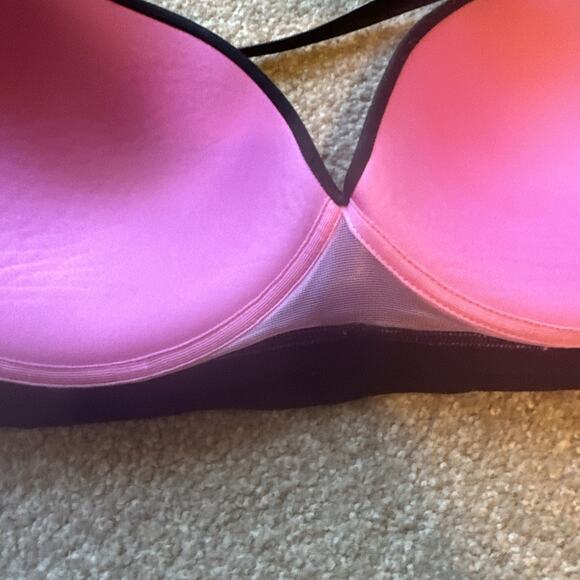 Victoria's Secret PINK Black Rhinestone Wear Everywhere Wireless Push Up 34D - Picture 8 of 10